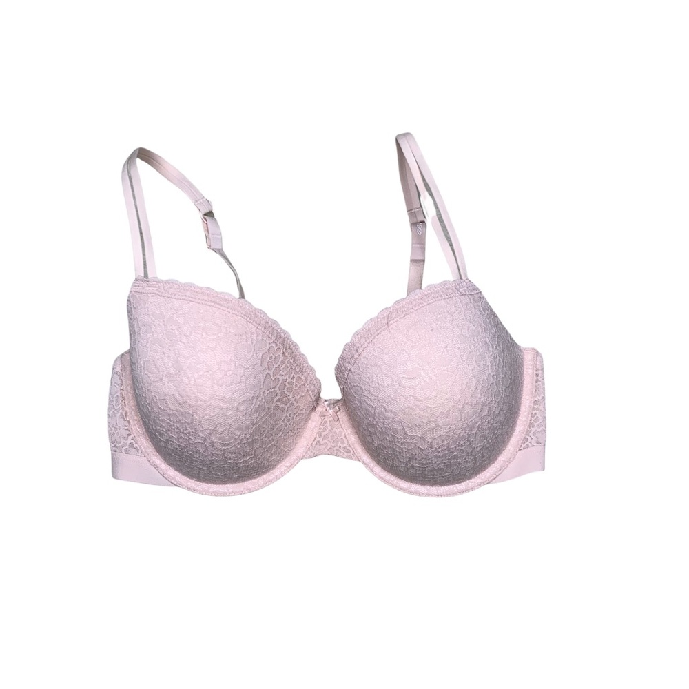 Aerie Light Pink Lace Demi Bra, Size 36D